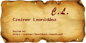 Czeiner Leonidász névjegykártya